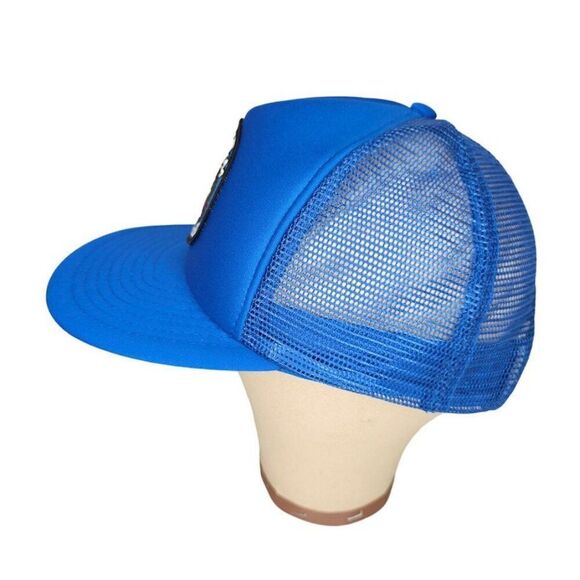 Vintage AAWS-M Anti Tank Missile Trucker Hat Mens One Size Blue 90s Snapback Cap - Picture 3 of 7